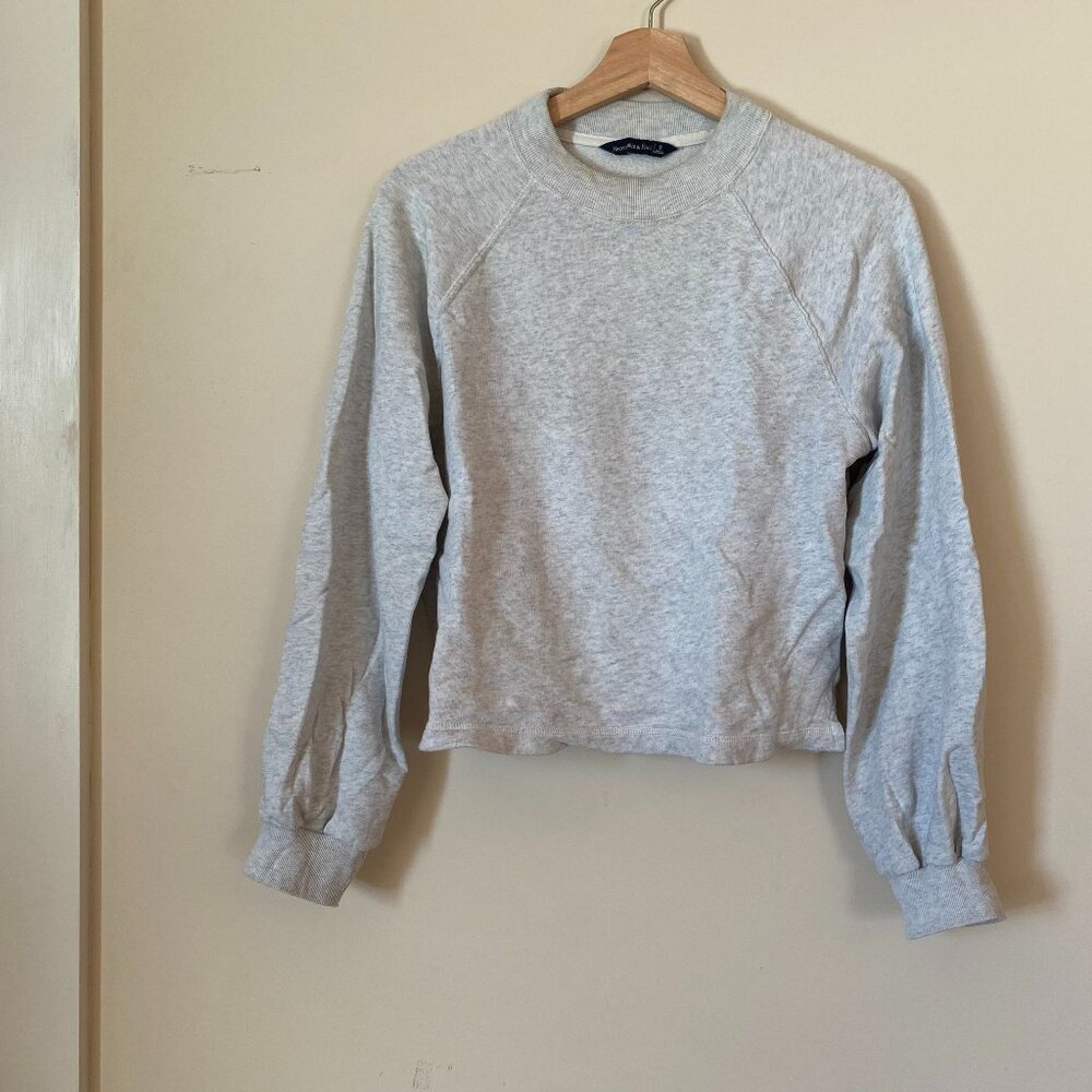 A&F Balloon-Sleeve Mocneck Sweatshirt